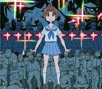 Mako explaining the uniforms system in Honnōji Academy.