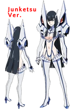 Satsuki wearing Junketsu Override.