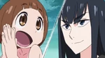 Satsuki and Mako watch Ryūko re-don Senketsu