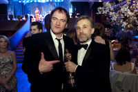 Tarantino alongside Christoph Waltz, at the 2009 Academy Awards.