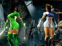 Orchid's retro and "cowgirl" outfits