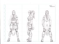 Character turn-around by artist Cam Adams