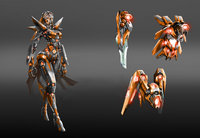 Concept art of ARIA and her "drone" units