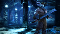 The Shadow Jago pose used for Omen's teaser silhouette. Since Omen's design was not finalized when the silhouettes were revealed, a Shadow Jago pose was edited to use as a placeholder
