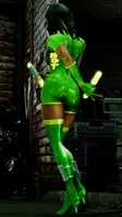 B. Orchid's 1994-styled retro costume in KI 2013
