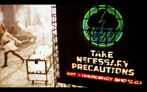 Black Rain Warning Sign