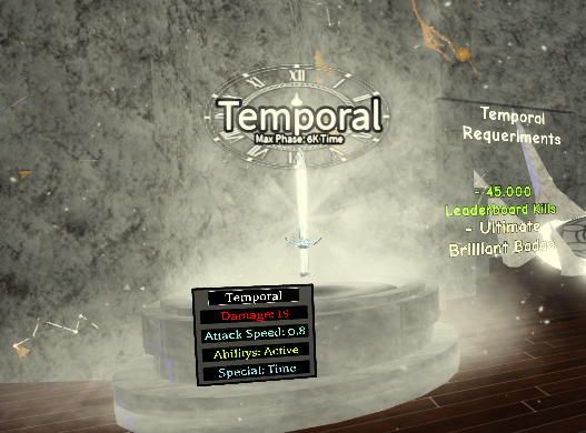 Temporal | Killstreak Swords V4 Wiki | Fandom