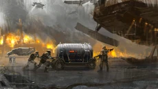 The Helghast retreat from Vekta with stolen ISA nukes.