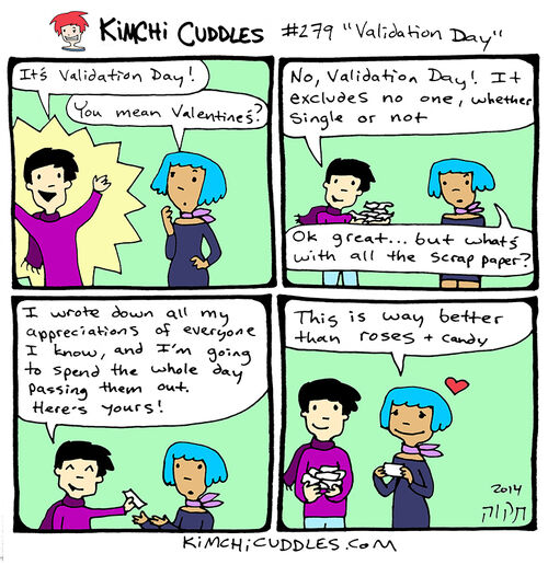 Kimchi Cuddles Comic 279 - Validation Day