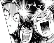 Suma, Hinatsuru, and Makio's shocked faces