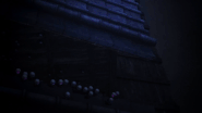 Nakime's eyeballs swarming a dark alley.
