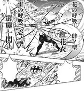 Kanao and Zenitsu attacking Muzan CH190