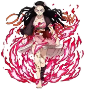 Nezuko's fully awakened form.