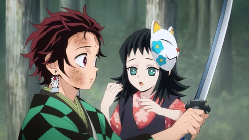 Макомо учит Танджиро.