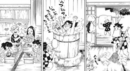 Танджиро, Незуко, Зеницу и Иноске селятся в доме Камадо.