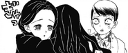 Nezuko hugging Tamayo.