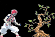 Akaza compares fighting Tanjiro to fighting a plant.