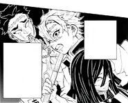 Gyomei, Sanemi, and Obanai preparing to train CH130