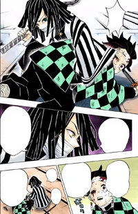 Obanai rejoins the battle and saves Tanjiro.