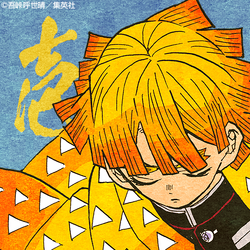 agatsuma zenitsu colored manga icon