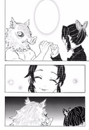 Inosuke remembering Shinobu's pinky-promise.