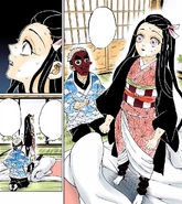 Саконджи сидит с Незуко.