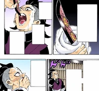 Genya ingiere parte de la espada de Kokushibo.