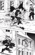 Gyomei, Sanemi and Giyu are hit by Muzan's attack.