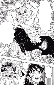 Inosuke perce le toit