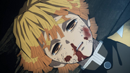 Zenitsu nearly succumbing to poison