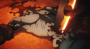 Gyutaro unleashes his Blood Demon Art after being beheaded.
