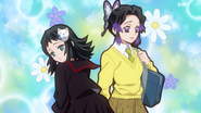 Makomo and Shinobu in Kimetsu Academy