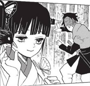 Kanao receiving her crow