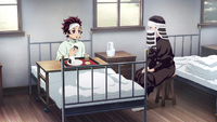 Tanjiro and Goto discuss the Swordsmith Village