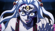 Daki with Gyutaro's eye (Anime)