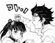 Tanjiro beating Kanao CH50