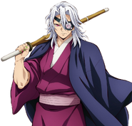 Tengen's appearance after retiring as a Demon Slayer.