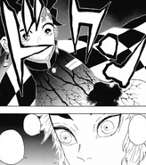 Kyojuro helps Tanjiro recover