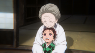 Tanjiro with his grandma