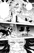 Nezuko protecting Tanjiro from Daki