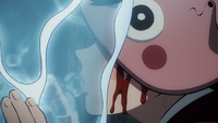 Kotetsu blows bubbles into the pot