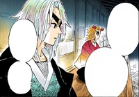 Former Hashiras Tengen Uzui and Shinjuro Rengoku protect the new Oyakata.