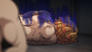 Zenitsu lays apathetic and tired.