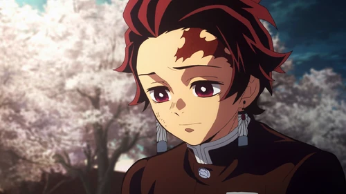 Танджиро наблюдает за Сусамару.
