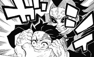 Genya saving Tanjiro's from Urami's grip.