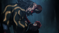 Urami's indignant over Tanjiro's actions.