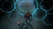 Tanjiro using Seventh Form Drop Ripple Thrust-curve on the temari