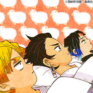 Tanjiro, Zenitsu, and Inosuke colored manga icon.