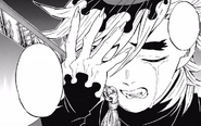 Doma crying over Akaza's death