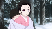 Nezuko's original appearance as a human.